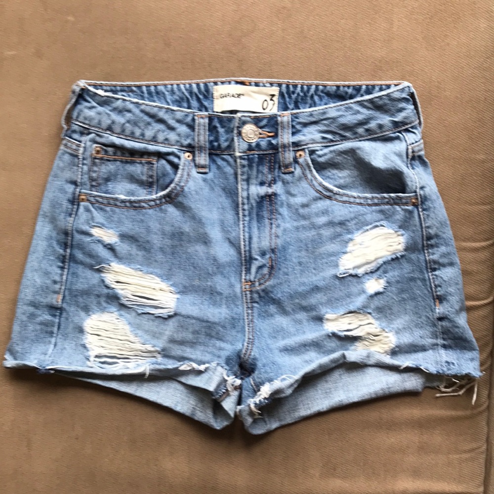 *GARAGE* distressed Jean shorts (3) high waisted